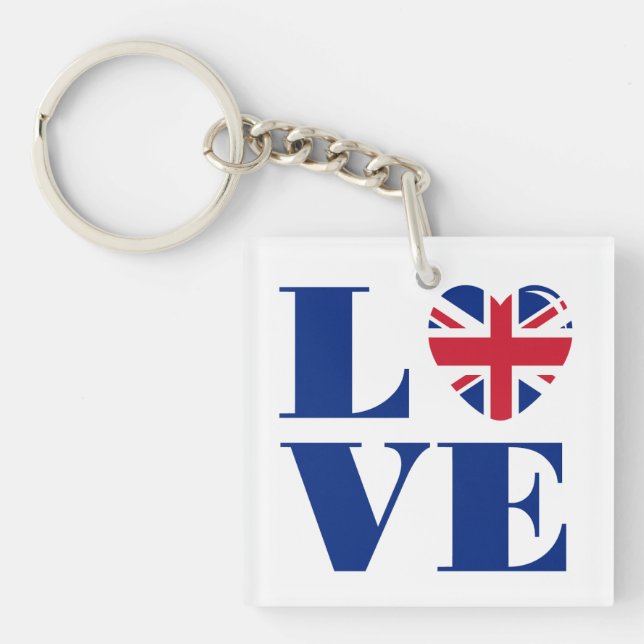 I love UK Keychain (Front)
