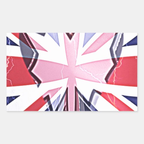 I Love UK Rectangular Sticker