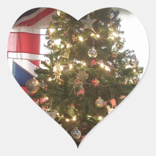I Love UK Time Heart Sticker