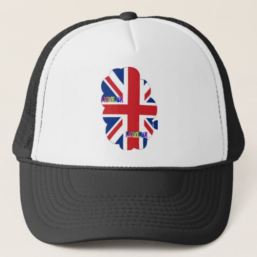I LOVE UK TRUCKER HAT