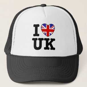 I Love UK Trucker Hat