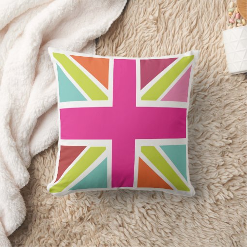 I love UK Union Jack Throw Pillow Zazzle