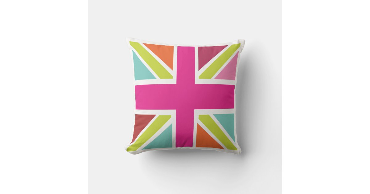 I love UK Union Jack Throw Pillow Zazzle