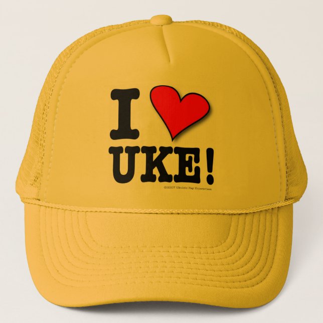 I LOVE UKE Designer Cap (Front)