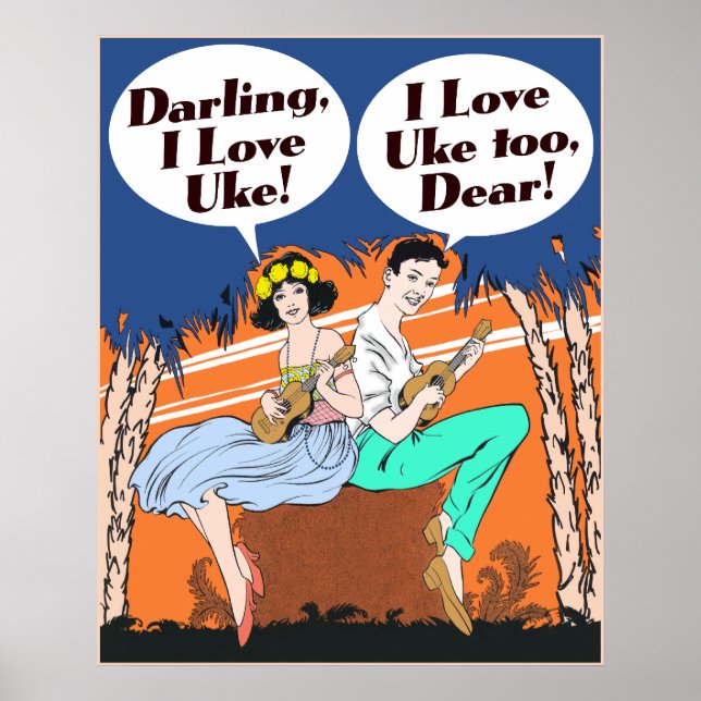 I Love Uke Poster (Front)