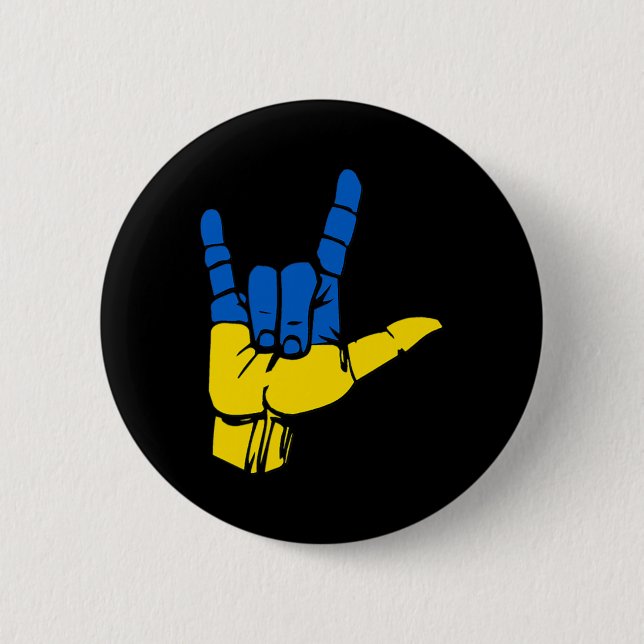 I Love Ukraine2  Button (Front)