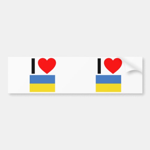 i love ukraine bumper sticker