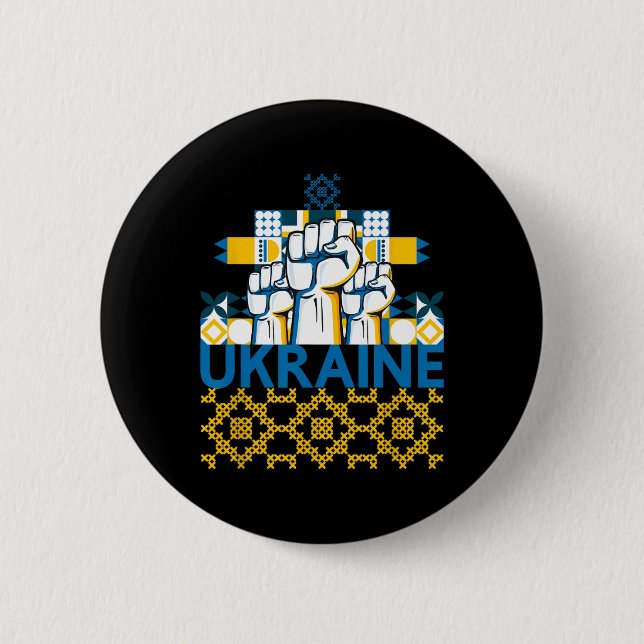I Love Ukraine  Button (Front)