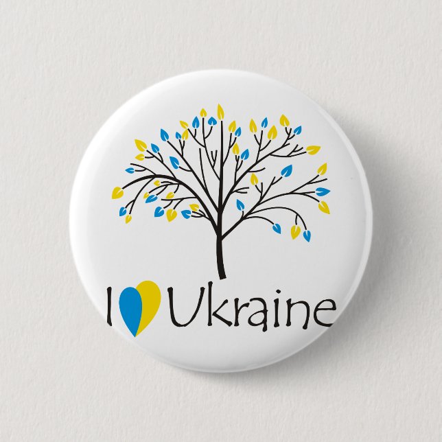 I love Ukraine Button (Front)