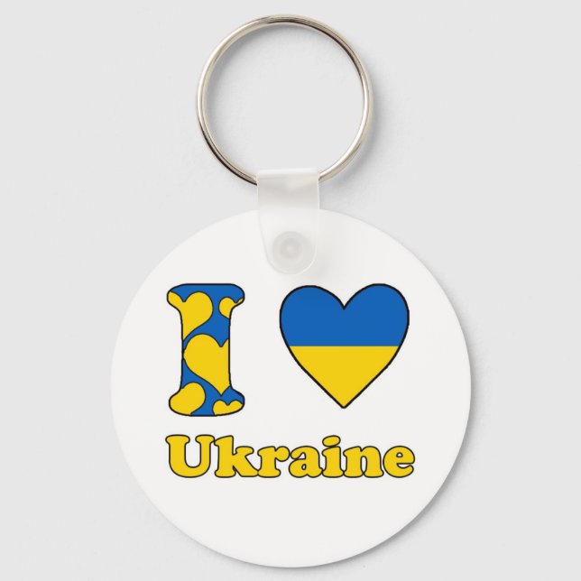 I love Ukraine Keychain (Front)