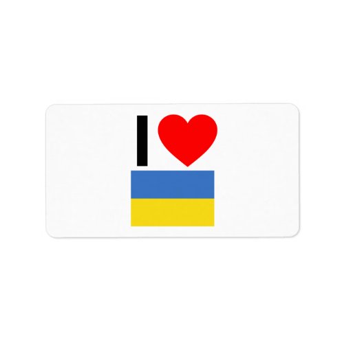 i love ukraine label