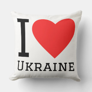 I love ukraine throw pillow