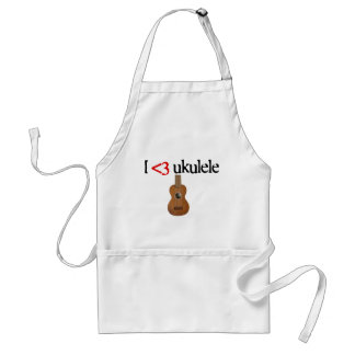 I love ukulele adult apron