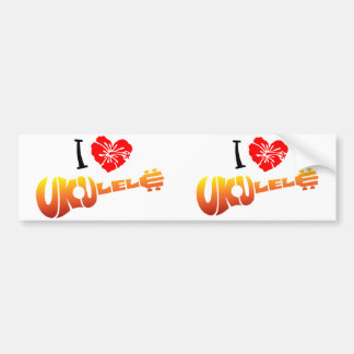 I Love Ukulele Bumper Sticker