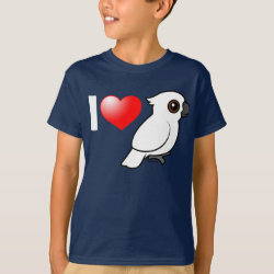 I Love Umbrella Cockatoos Kids' Hanes TAGLESS® T-Shirt
