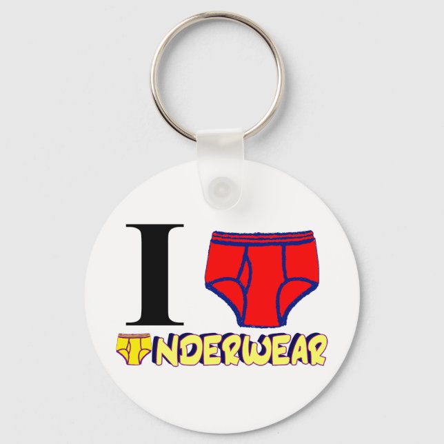 I Love Underwear Keychain (Front)