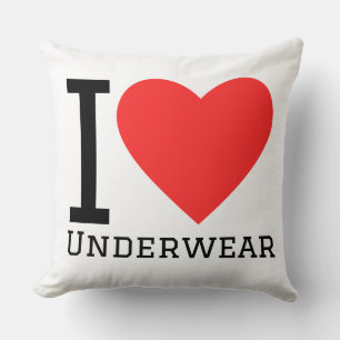 I love underwear throw pillow
