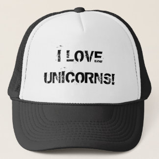 I LOVE UNICORNS HAT