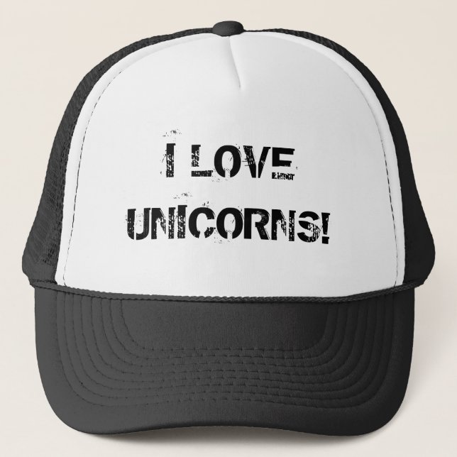 I LOVE UNICORNS HAT (Front)