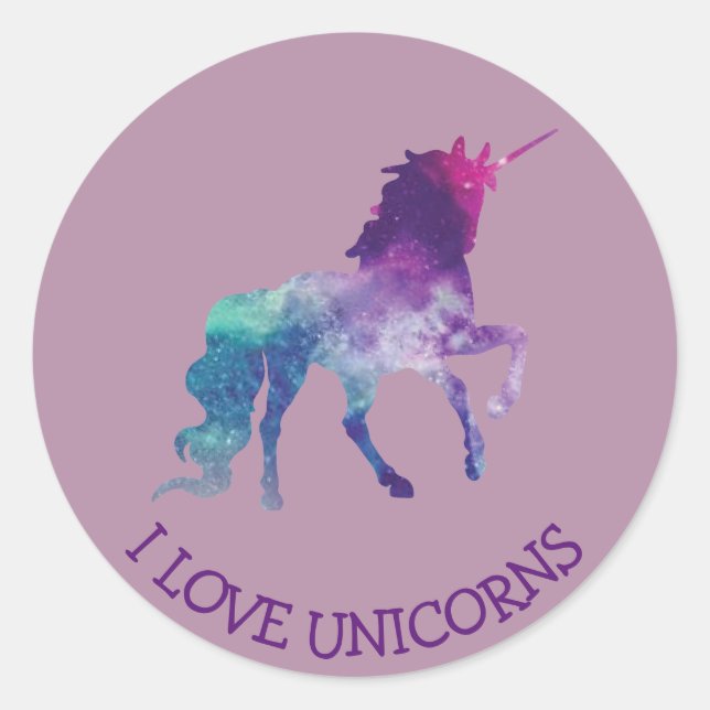 I love Unicorns Sticker (Front)