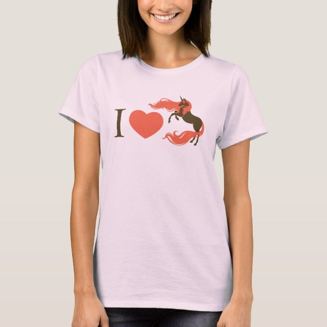 I Love Unicorns! T-Shirt (Front)