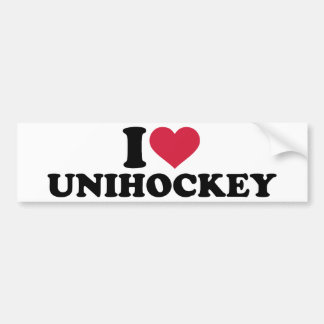 I love Unihockey Bumper Sticker