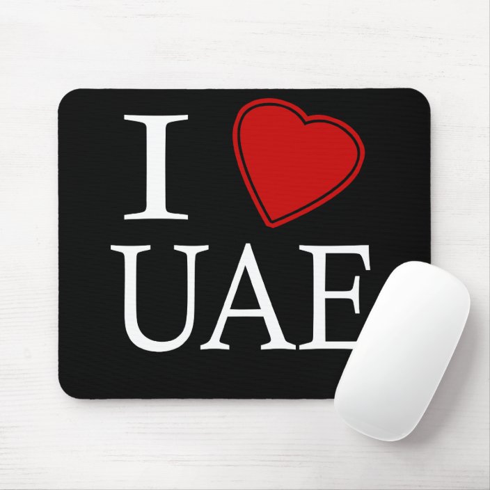 I Love United Arab Emirates Mousepad