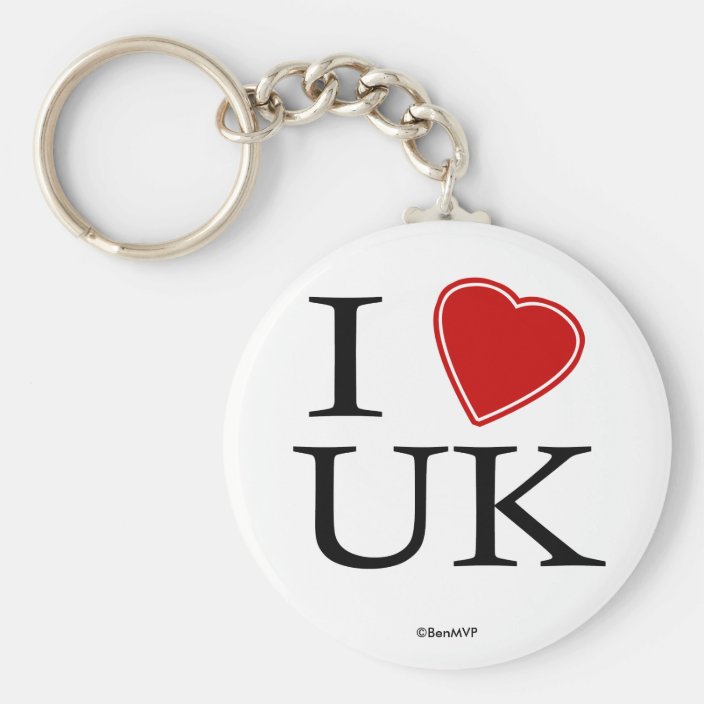 I Love United Kingdom Keychain