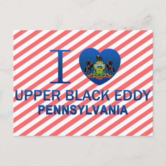 I Love Upper Black Eddy, PA Postcard (Front)