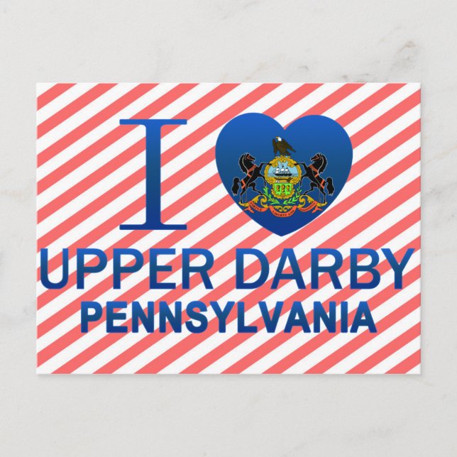 I Love Upper Darby, PA Postcard (Front)