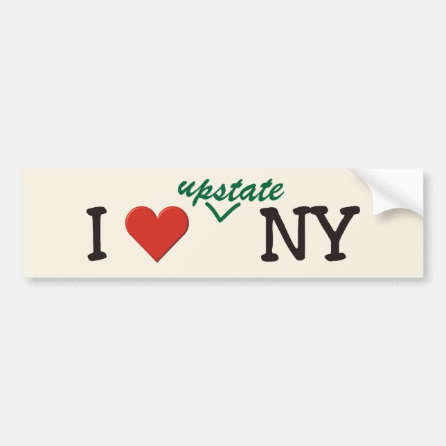 I love UPSTATE NY Bumper Sticker (Front)