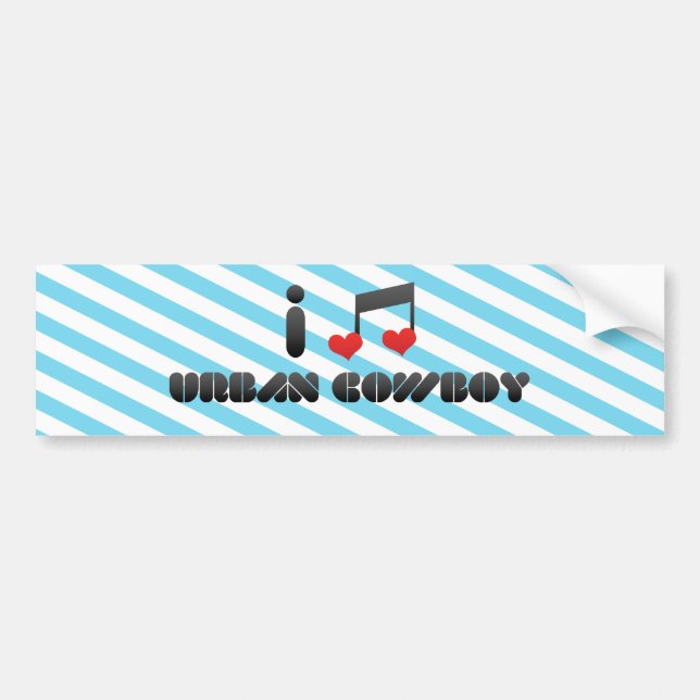 I Love Urban Cowboy Bumper Sticker (Front)