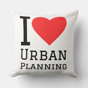 I love urban planning throw pillow