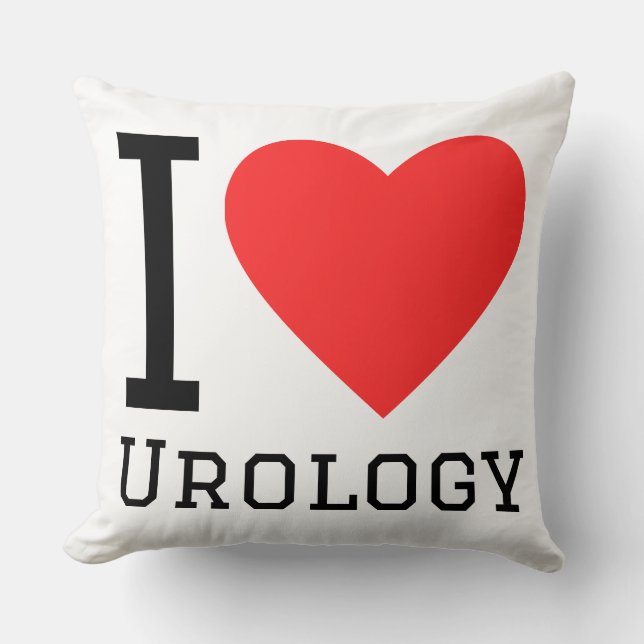 I love urology throw pillow (Front)