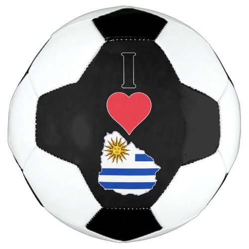 I Love Uruguay I Heart Uruguayan National Flag Map Soccer Ball