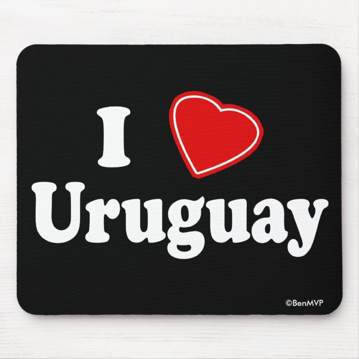 I Love Uruguay Mouse Pad