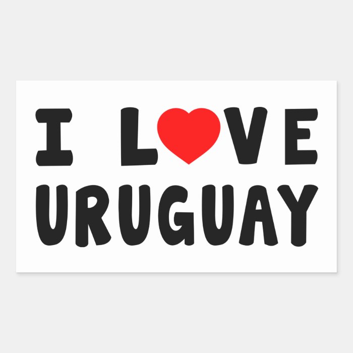 I Love Uruguay Stickers