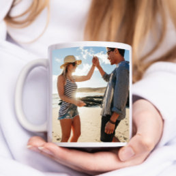 I love us Script One Photo Black Giant Coffee Mug