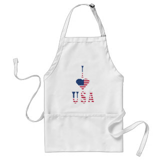 I LOVE USA ADULT APRON