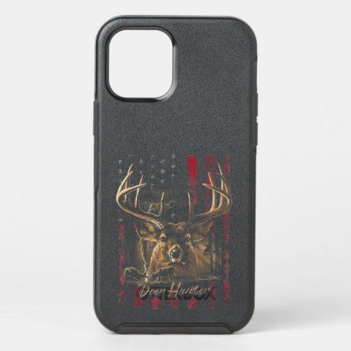 I LOVE USA American Flag and Deer Hunter  OtterBox Symmetry iPhone 12 Pro Case