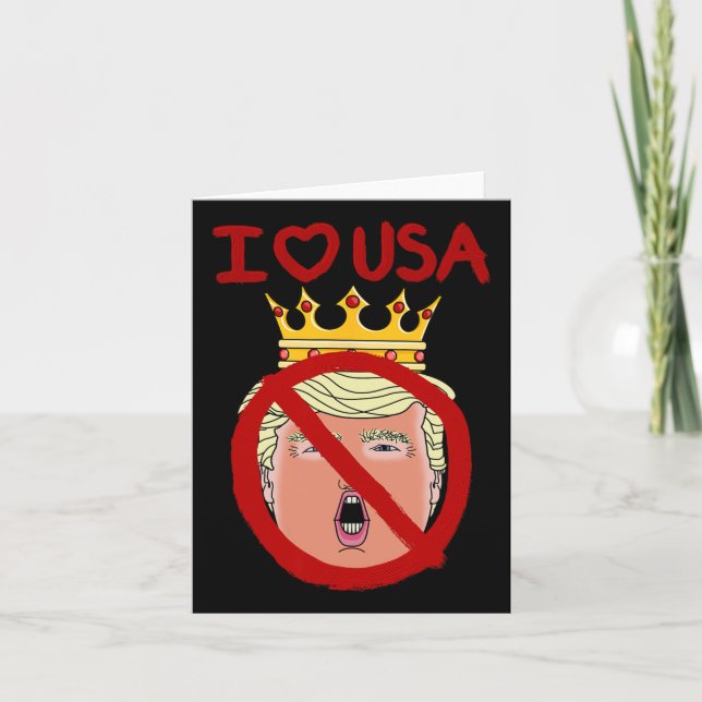 I Love Usa Anti Trump 2024  Card (Front)