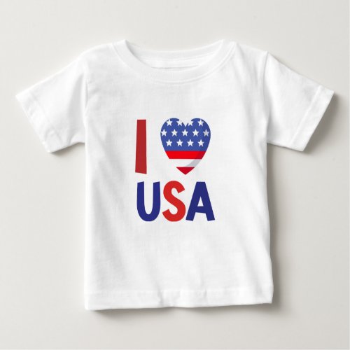 I Love USA Baby T_Shirt