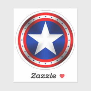 I LOVE USA Flag in circle Sticker