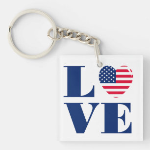 I love USA Keychain