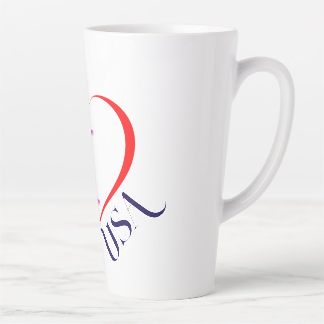 I Love USA Latte Mug (Right)