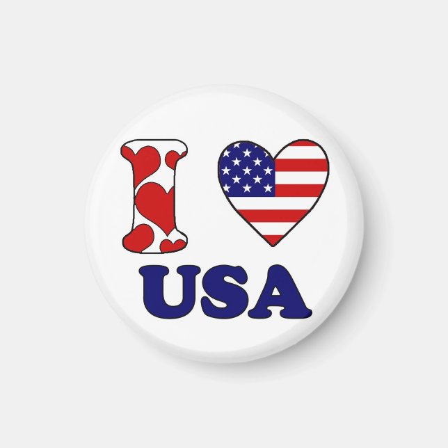 I love USA magnet (Front)
