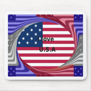 I LOVE USA MOUSE PAD