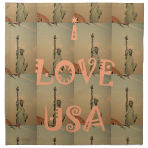 I Love USA Napkin