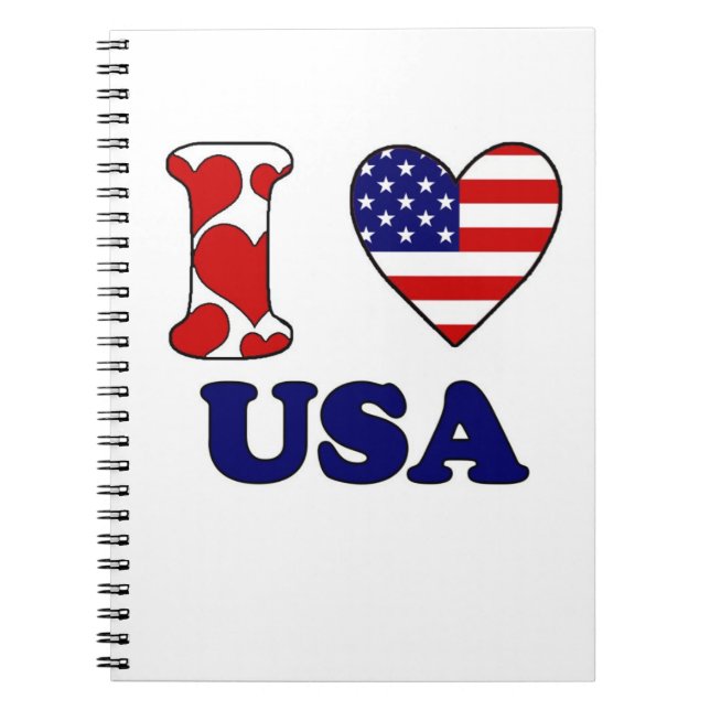 I love USA Notebook (Front)