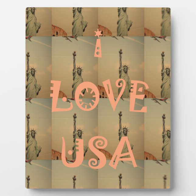I Love USA Plaque (Front)